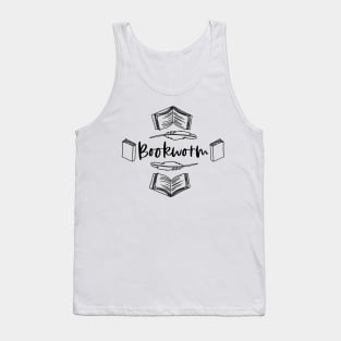 Bookworm - Black - Book Lover Reader Tank Top